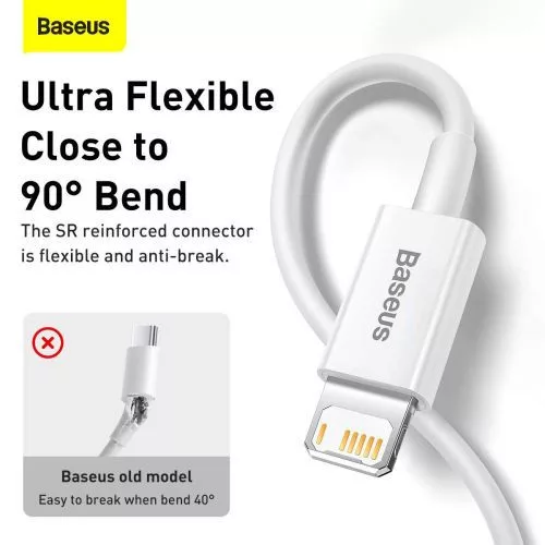 Baseus Superior USB-A --> Lightning 2,4A 2m fehér (CALYS-C02)