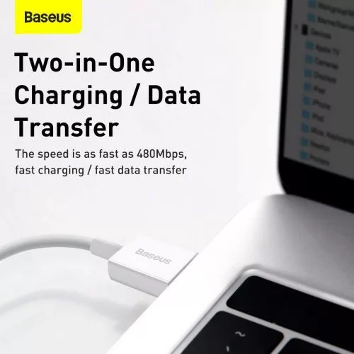 Baseus Superior USB-A --> Lightning 2,4A 2m fehér (CALYS-C02)
