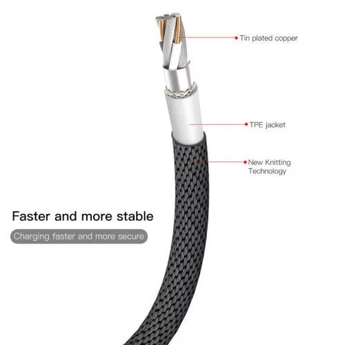 Baseus Yiven USB-A - Lightning kábel1.2m fekete (CALYW-01)