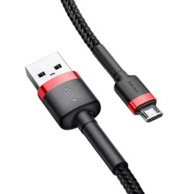   Baseus Cafule USB-A - USB Micro kábel 2.4A 1m piros-fekete (CAMKLF-B91)