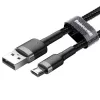 Baseus Cafule USB-A - MicroUSB kábel 2.4A, 1m fekete-szürke (CAMKLF-BG1)