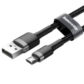   Baseus Cafule USB-A - MicroUSB kábel 2.4A, 1m fekete-szürke (CAMKLF-BG1)