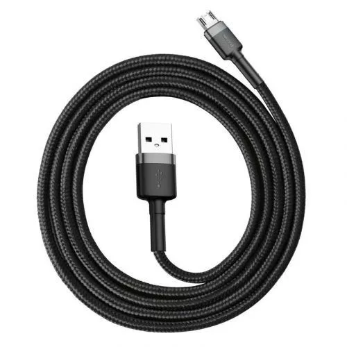 Baseus Cafule USB-A - MicroUSB kábel 2.4A, 1m fekete-szürke (CAMKLF-BG1)