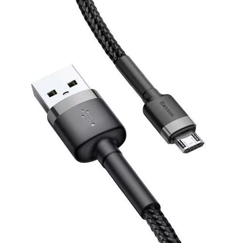 Baseus Cafule USB-A - MicroUSB kábel 2.4A, 1m fekete-szürke (CAMKLF-BG1)