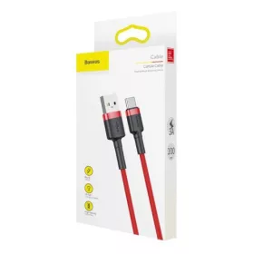 Baseus Cafule USB-A - USB-C kábel 1m piros (CATKLF-B09)