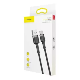   Baseus Cafule USB-A - USB-C töltőkábel  2A 3m szürke-fekete (CATKLF-UG1)