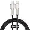 Baseus Cafule USB-C-Lightning töltőkábel, PD, 20W, 1m, fekete (CATLJK-A01)