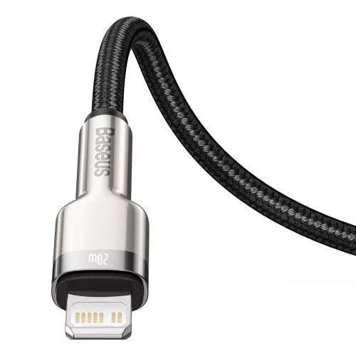 Baseus Cafule USB-C-Lightning töltőkábel, PD, 20W, 1m, fekete (CATLJK-A01)