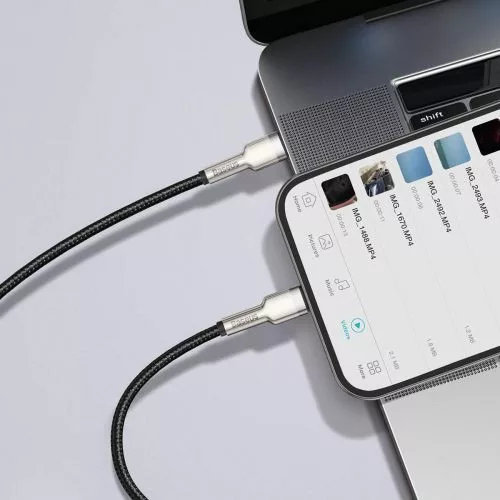 Baseus Cafule USB-C-Lightning töltőkábel, PD, 20W, 1m, fekete (CATLJK-A01)