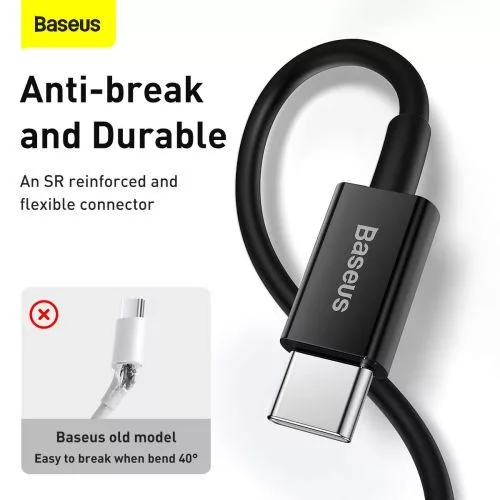 Baseus Superior USB-C --> Lightning töltőkábel 20 W PD 1m fekete (CATLYS-A01)