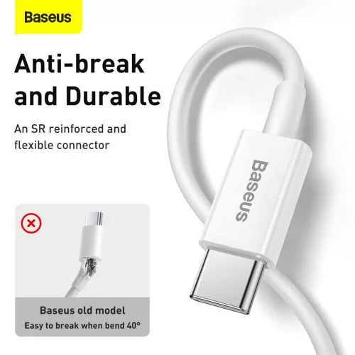 Baseus Superior USB-C - Lightning töltőkábel 20W PD 1 m fehér (CATLYS-A02 )