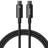 Baseus Tungsten Gold USB-C - USB-C kábel 240W, 3m fekete (CAWJ040201)