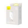 Baseus Travel Charger Compact wall Charger U+U+U, 17W EU White (CCXJ020102)