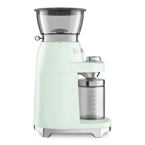 SMEG CGF03PGEU elektromos kávédaráló 15 őrlési fokozattal 50's Style Retro design , Pasztellzöld