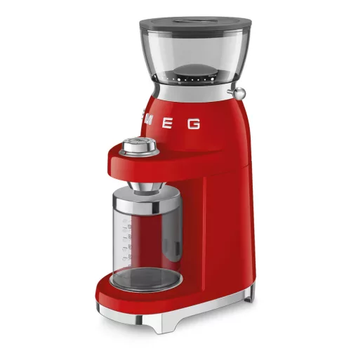 SMEG CGF03RDEU elektromos kávédaráló 15 őrlési fokozattal 50's Style Retro design , Piros
