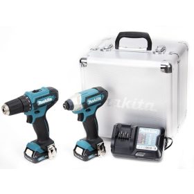   Makita CLX224X Akkus szett DF333DZ+TD110DZ Li-ion CXT 12V (2x1,5Ah+DC10WD+alumínium tok)