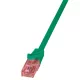 RJ45 Hálózati csatlakozókábel, lángálló, CAT 6 U/UTP [1x RJ45 dugó - 1x RJ45 dugó] 2 m, zöld LogiLink