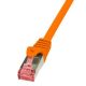 LogiLink S/FTP PIMF patch kábel CAT6 10m narancssárga  (CQ2098S)