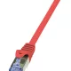 LogiLink 10G S/FTP PIMF PrimeLine patch kábel CAT6A 0,25m piros (CQ3014S)