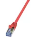 LogiLink Patch kábel PrimeLine, Cat.6A, S/FTP, piros, 0,5 m