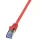 LogiLink 10G S/FTP PIMF PrimeLine patch kábel CAT6A 1m piros (CQ3034S)