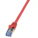 LogiLink 10G S/FTP PIMF PrimeLine patch kábel CAT6A 1m piros (CQ3034S)