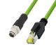 Logilink M12 CAT6A ipari patch kábel, PUR, M12 X-kódolt RJ45-re, 10 m (CQM095S)