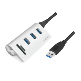 LogiLink CR0045 3 Portos USB Hub kártyaolvasóval