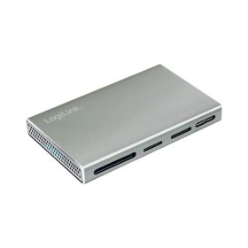   Logilink USB 3.2 Gen1, 5 az 1-ben kártyaolvasó (SD-, microSD-, MS-, CF és M2), alumínium, ezüst (CR0048)