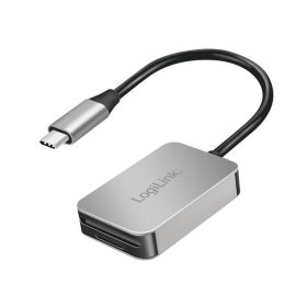   Logilink Kettős kártyaolvasó, USB-C 3.2 Gen1, SD és microSD kártyák, alumínium (CR0050)