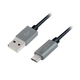   LogiLink USB-A - Micro-USB alumínium borítású kábel 1m fekete (CU0132)