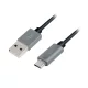 LogiLink USB-A - Micro-USB alumínium borítású kábel 1m fekete (CU0132)