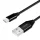 Logilink USB 2.0 C-típusú kábel, C/M-USB-A/M, szövet, fekete, 1 m