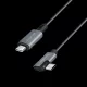 LogiLink USB-C - USB-C (derékszögben hajlított) kábel 1m fekete-szürke (CU0182)