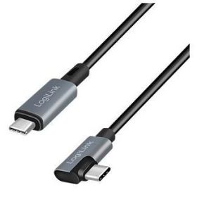  LogiLink USB-C - USB-C (derékszögben hajlított) kábel 3m fekete-szürke (CU0184)