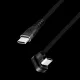 Logilink USB 2.0 Type-C kábel, C/M 180 fok - USB-C/M, alu, fekete, 3 m