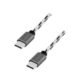   Logilink USB 2.0 Type-C kábelkészlet, C/M-ről USB-C/M-re, alu, nejlon, fehér/fekete (CU0200)
