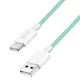 Logilink USB 2.0 Type-C kábel, C/M - A/M, 480 Mbps, 60W, nejlon, zöld, 1,5 m
