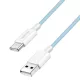 Logilink USB 2.0 Type-C kábel, C/M - A/M, 480 Mbps, 60W, nejlon, kék, 0,5 m