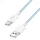 Logilink USB 2.0 Type-C kábel, C/M - A/M, 480 Mbps, 60W, nejlon, kék, 1,5 m
