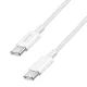Logilink USB 2.0 Type-C kábel, C/M - C/M, 480 Mbps, 60W, nejlon, fehér, 0,5 m