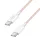 Logilink USB 2.0 Type-C kábel, C/M - C/M, 480 Mbps, 60W, nejlon, rózsaszín, 0,5 m