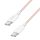 Logilink USB 2.0 Type-C kábel, C/M - C/M, 480 Mbps, 60W, nejlon, rózsaszín, 1,5 m