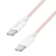 Logilink USB 2.0 Type-C kábel, C/M - C/M, 480 Mbps, 60W, nejlon, rózsaszín, 1,5 m