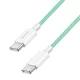 Logilink USB 2.0 Type-C kábel, C/M - C/M, 480 Mbps, 60W, nejlon, zöld, 0,5 m