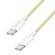 Logilink USB 2.0 Type-C kábel, C/M - C/M, 480 Mbps, 60W, nejlon, sárga, 1,5 m