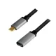 Logilink USB 3.2 Gen2 USB-C/M - USB-C/F 4K kábel  0,5m (CUA0105)