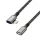 Logilink USB 3.2 Gen2 Type-C kábel, C/M 90  - USB-C/F, PD, AV, alu, fekete/szürke, 0,5 m (CUA0110)