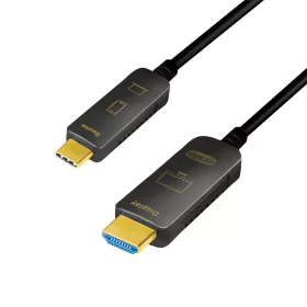   Logilink USB 3.2 Gen2 Type-C kábel, C/M-HDMI/M, 4K/60 Hz, AOC, 15 m