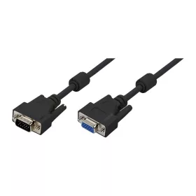   Logilink VGA kábel, HD15/M   HD15/F, 1080p, 2x ferrit, 5 m (CV0006)